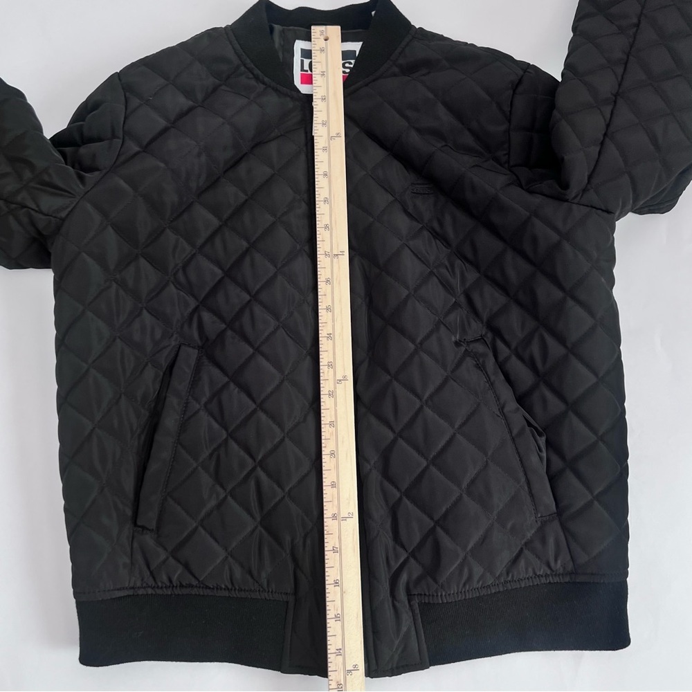 Levi’s trendy, diamond, quilted bomber jacket, women’s black size medium - Picture 11 of 14